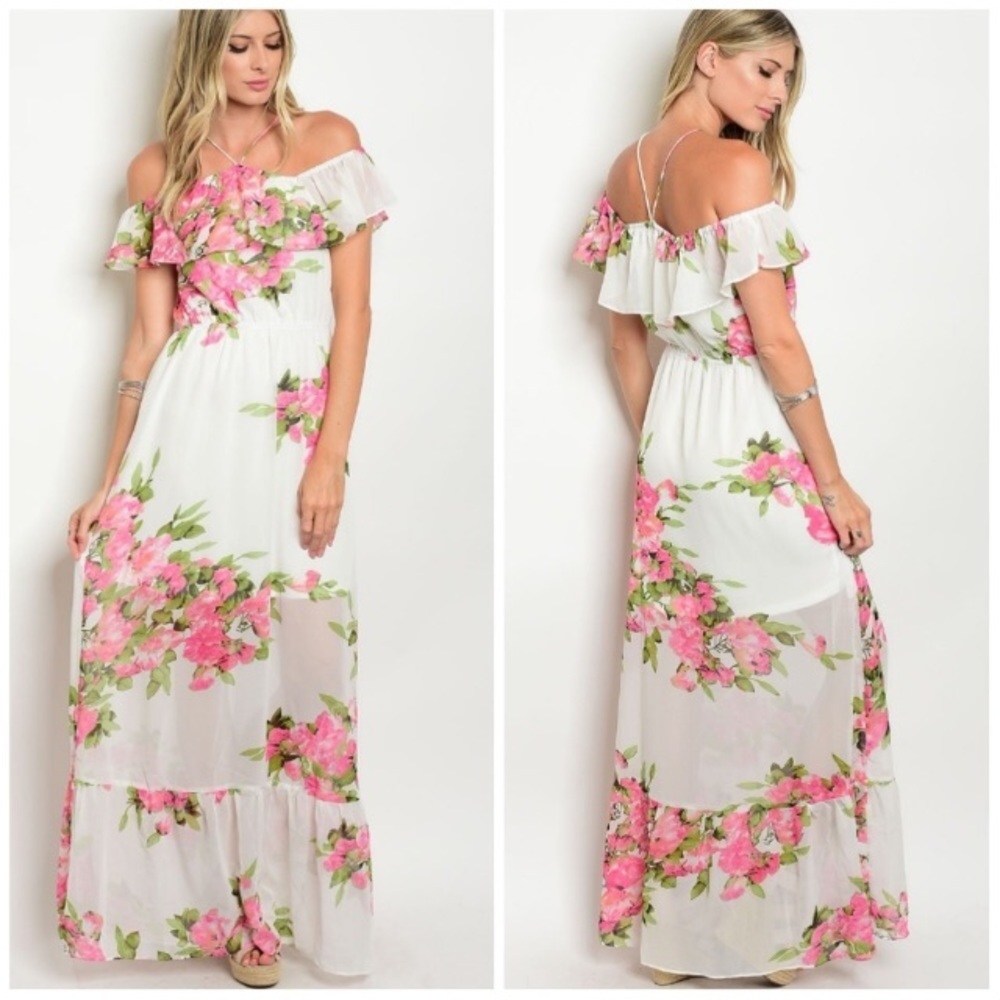 🆑FINAL PRICE‼️ Ruffled floral maxi dress